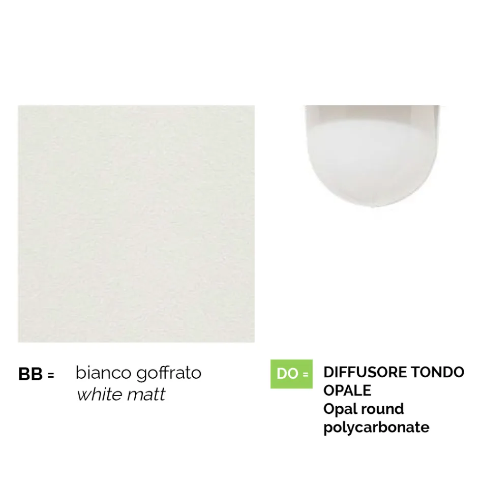 Lampa de gradina alb din aluminiu cu 1 lumina produsa in Italia, Anusca Viadurini