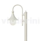 Lampa de gradina alb din aluminiu cu 1 lumina produsa in Italia, Anusca Viadurini