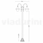 Lampa de gradina din aluminiu turnat sub presiune alba din Italia, Anusca Viadurini