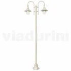 Lampa de gradina din aluminiu turnat sub presiune alba din Italia, Anusca Viadurini