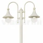 Lampa de gradina din aluminiu turnat sub presiune alba din Italia, Anusca Viadurini