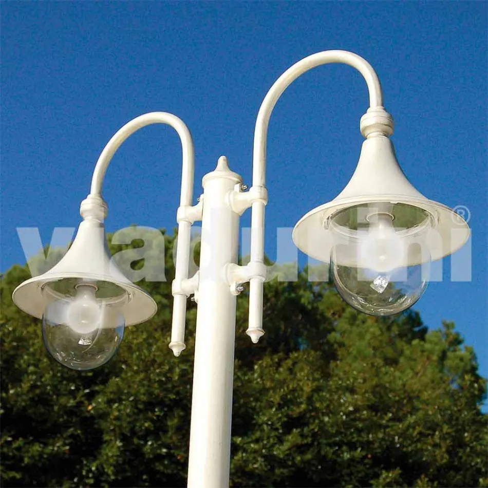 Lampa de gradina din aluminiu turnat sub presiune alba din Italia, Anusca Viadurini