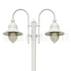 Lampa de Gradina Vintage 2 Lumini din Aluminiu Made in Italy - Cassandra Viadurini