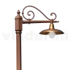 Lampă de grădină vintage din aluminiu și alamă Made in Italy - Adela Viadurini