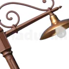 Lampă de grădină vintage din aluminiu și alamă Made in Italy - Adela Viadurini