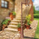 Lampă de grădină vintage din aluminiu și alamă Made in Italy - Adela Viadurini