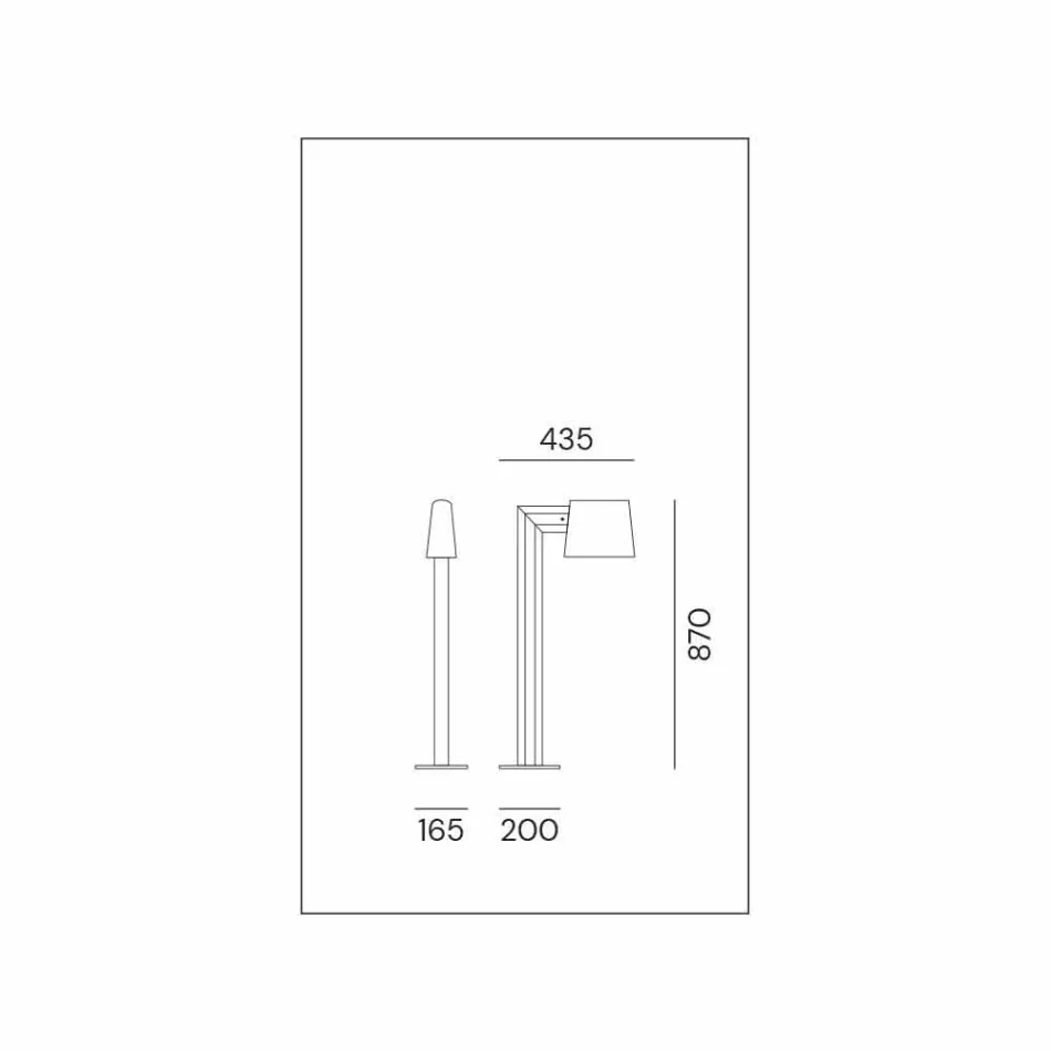 Lampadar exterior în metal antic maro 2 înălțimi - Saint Tropez de Il Fanale Viadurini