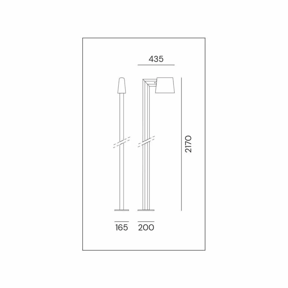 Lampadar exterior în metal antic maro 2 înălțimi - Saint Tropez de Il Fanale Viadurini