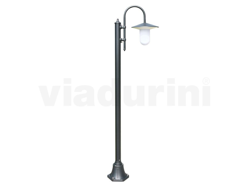 Lampa de exterior in stil vintage din aluminiu antracit Made in Italy - Belen Viadurini