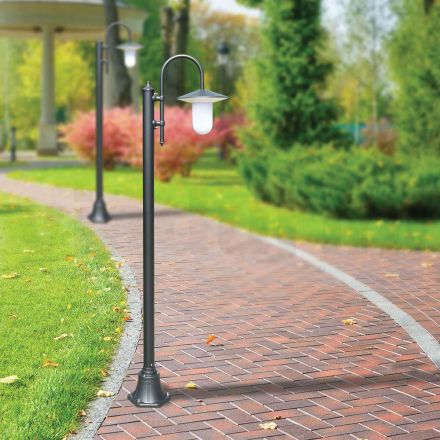 Lampa de exterior in stil vintage din aluminiu antracit Made in Italy - Belen Viadurini