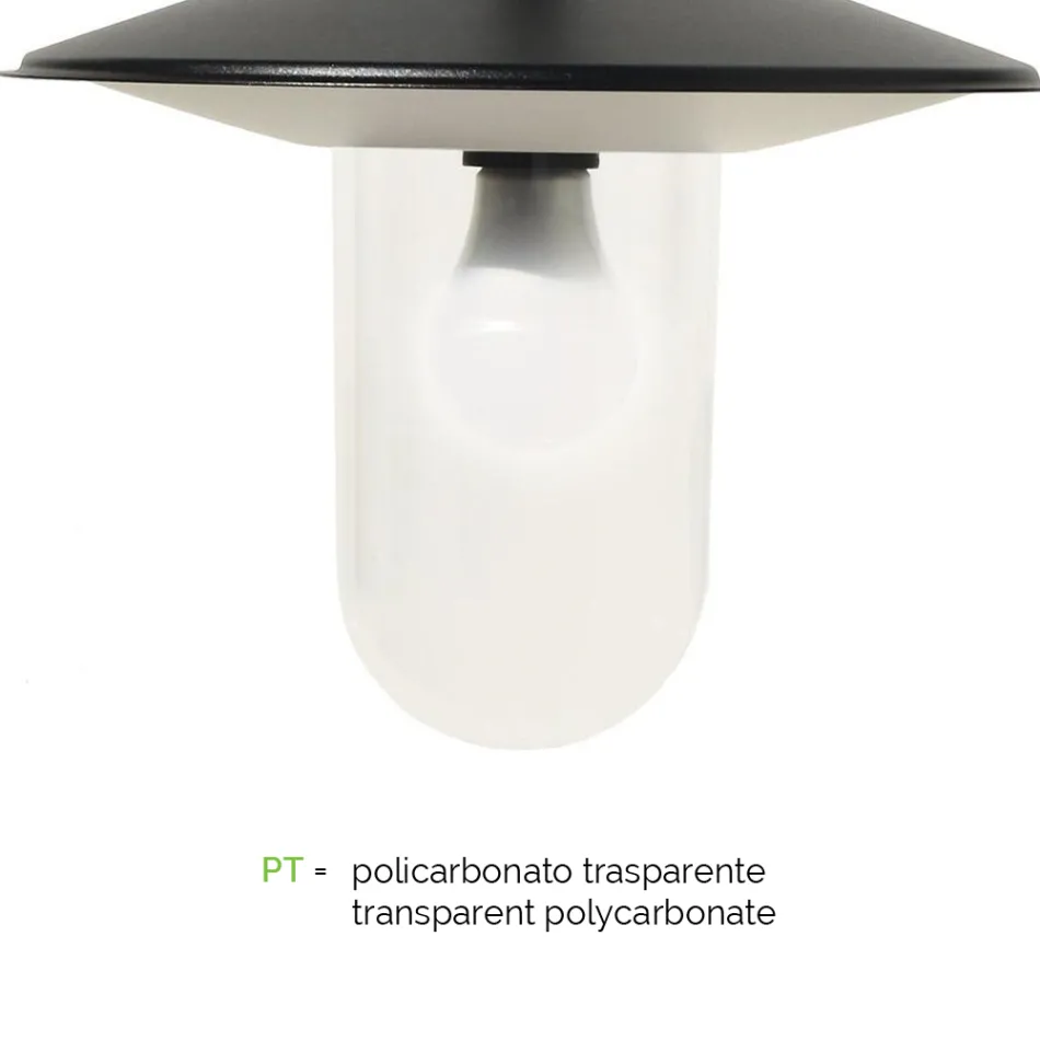 Lampa de exterior in stil vintage din aluminiu antracit Made in Italy - Belen Viadurini