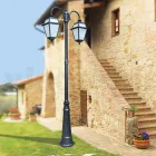 Lampa de gradina cu 2 lumini din aluminiu si sticla Made in Italy - Vivian Viadurini