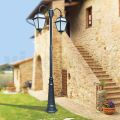 Lampa de gradina cu 2 lumini din aluminiu si sticla Made in Italy - Vivian