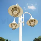 Lampa de gradina cu 3 lumini din aluminiu Made in Italy - Cassandra Viadurini