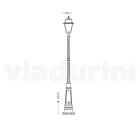 Lampa de gradina in stil vintage din aluminiu si sticla Made in Italy - Doroty Viadurini