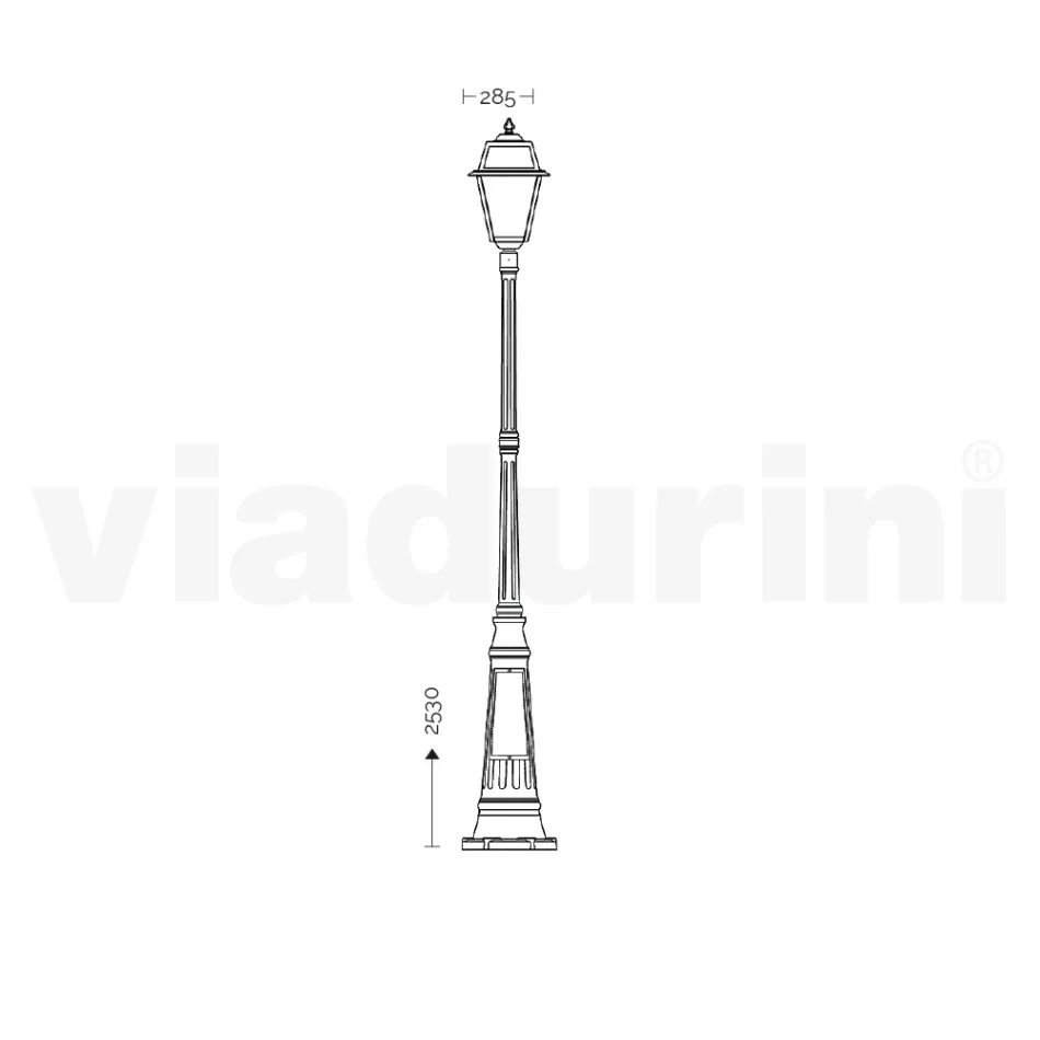 Lampa de gradina in stil vintage din aluminiu si sticla Made in Italy - Doroty Viadurini