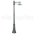 Lampa de gradina in stil vintage din aluminiu gri Made in Italy - Belen Viadurini