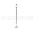 Lampă în stil vintage din aluminiu turnat fabricat în Italia - Leona Viadurini