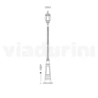 Lampă în stil vintage din aluminiu turnat fabricat în Italia - Leona Viadurini