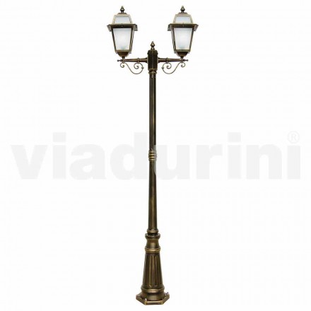 Lampă de exterior cu două lămpi din aluminiu realizată în Italia, Kristel Viadurini