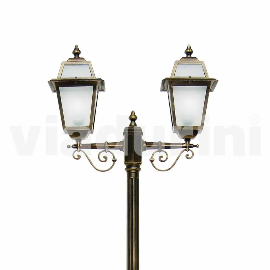 Lampă de exterior cu două lămpi din aluminiu realizată în Italia, Kristel Viadurini