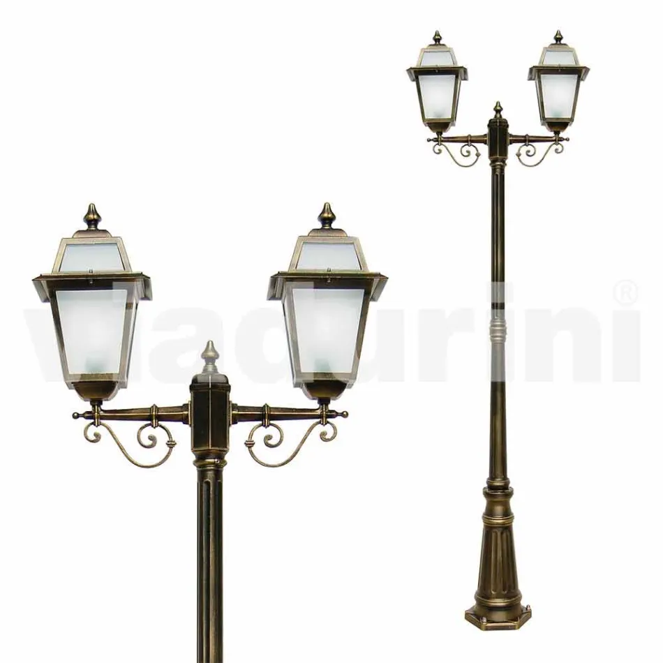 Lampă de exterior cu două lămpi din aluminiu realizată în Italia, Kristel Viadurini