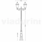 Lampă de exterior cu două lămpi din aluminiu realizată în Italia, Kristel Viadurini