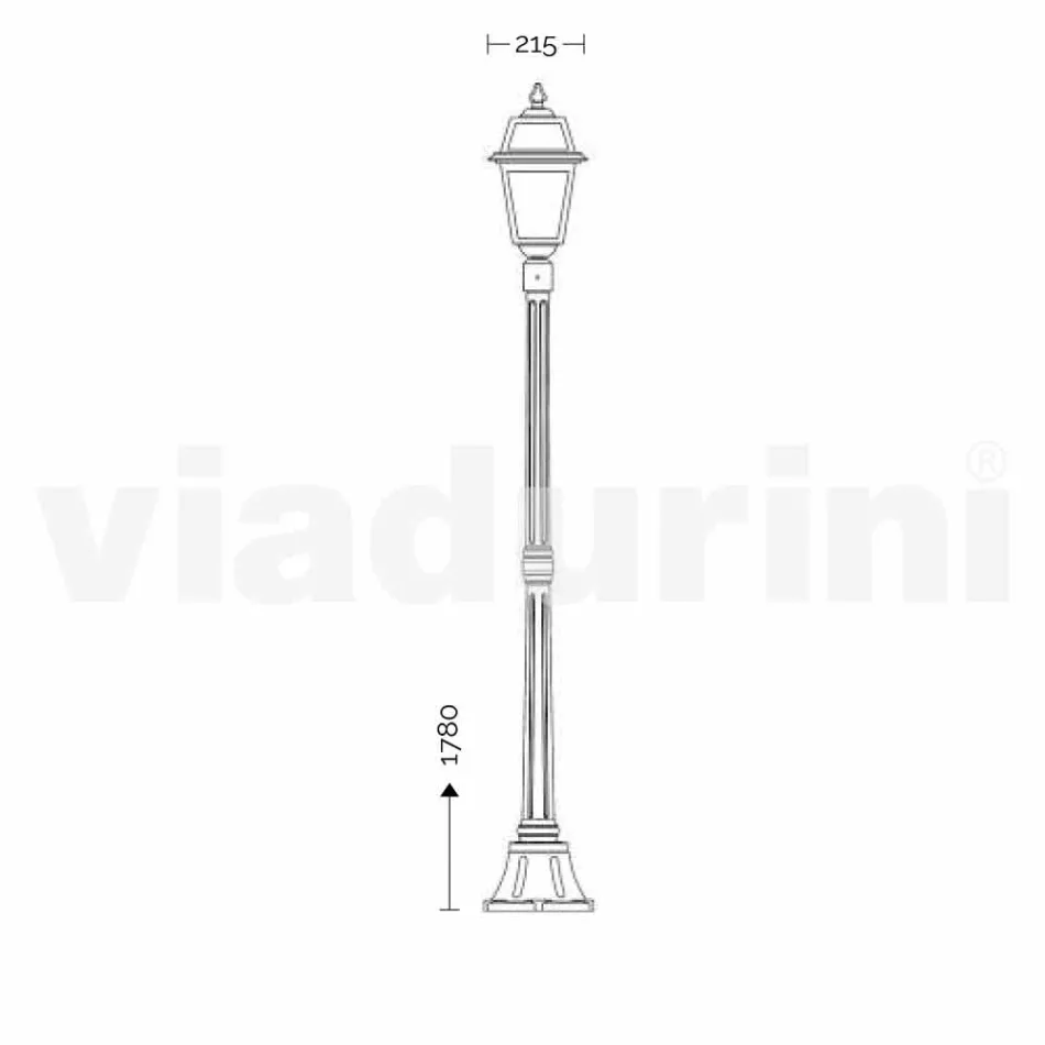 Streetlight pentru clasic în aer liber făcut în Italia, Kristel Viadurini