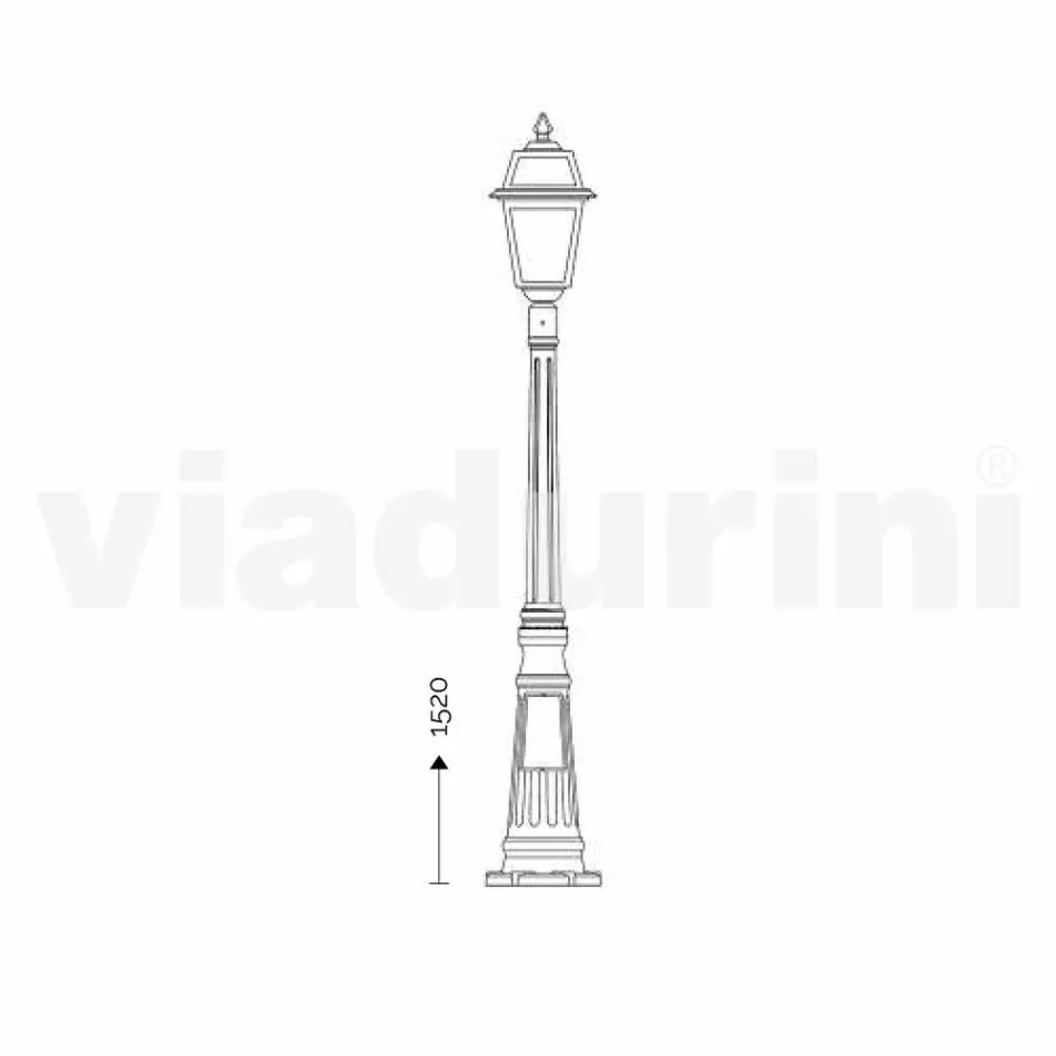 Lampa de exterior din aluminiu turnat, fabricată în Italia, Kristel Viadurini