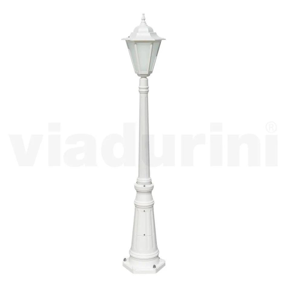 Lampă de exterior vintage din aluminiu alb Made in Italy - Terella Viadurini