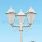 Lampa stradala in stil vintage cu 3 lumini din aluminiu si sticla Made in Italy - Terella Viadurini