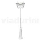 Lampa stradala in stil vintage cu 3 lumini din aluminiu si sticla Made in Italy - Terella Viadurini