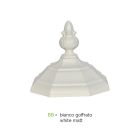 Stâlp de lampă în stil vintage cu 3 lumini din aluminiu alb Made in Italy - Dodo Viadurini