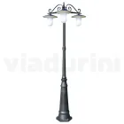 Lampa stradala in stil vintage cu 3 lumini din aluminiu gri Made in Italy - Belen Viadurini