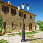 Lampa stradala in stil vintage cu 3 lumini din aluminiu gri Made in Italy - Belen Viadurini