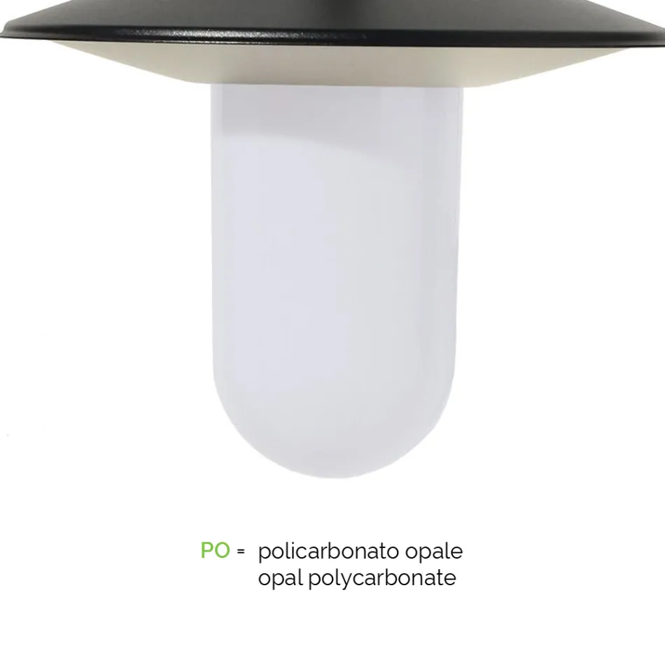 Lampa stradala in stil vintage cu 3 lumini din aluminiu gri Made in Italy - Belen Viadurini