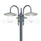 Lampa stradala in stil vintage cu 3 lumini din aluminiu Made in Italy - Belen Viadurini