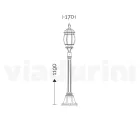 Lampa stradala in stil vintage din aluminiu alb Made in Italy - Dodo Viadurini