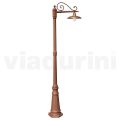 Lampa stradala in stil vintage din aluminiu corten si alama Made in Italy - Adela