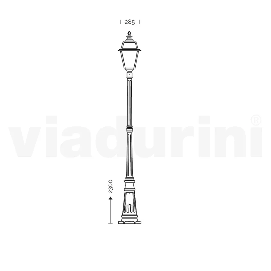 Lampă în stil vintage din aluminiu și sticlă Made in Italy - Vivian Viadurini