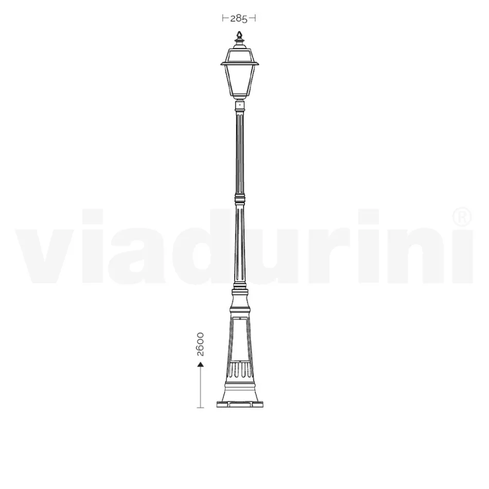 Lampă în stil vintage din aluminiu și sticlă Made in Italy - Vivian Viadurini