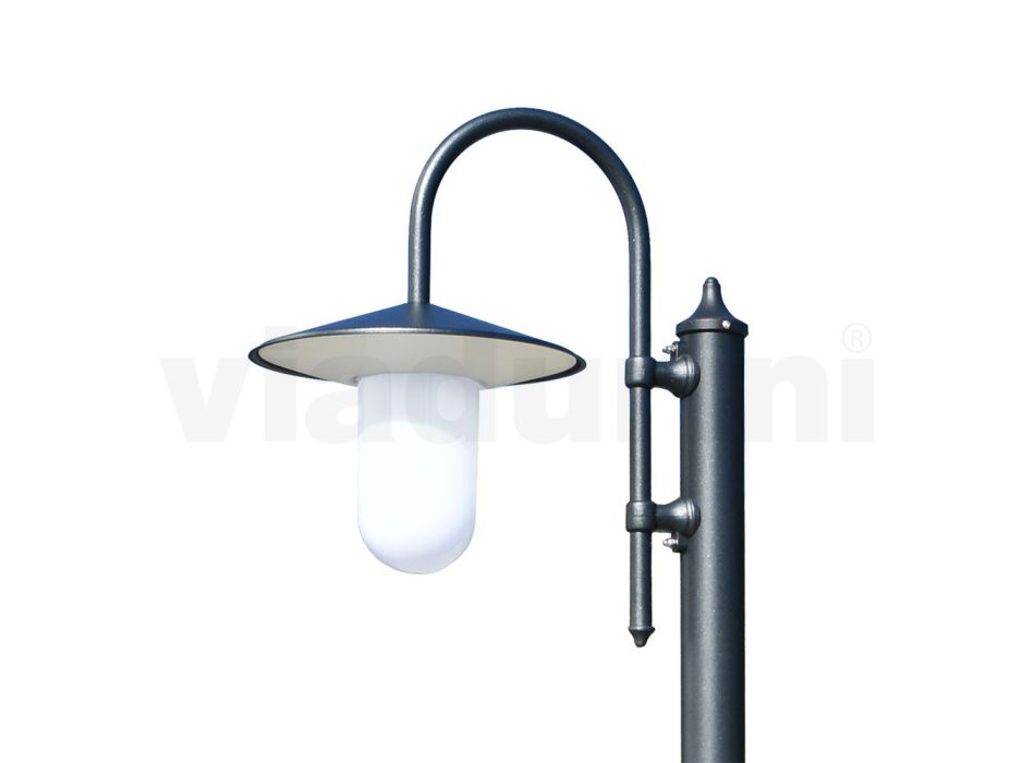 Lampa stradala in stil vintage din aluminiu gri antracit Made in Italy - Belen Viadurini
