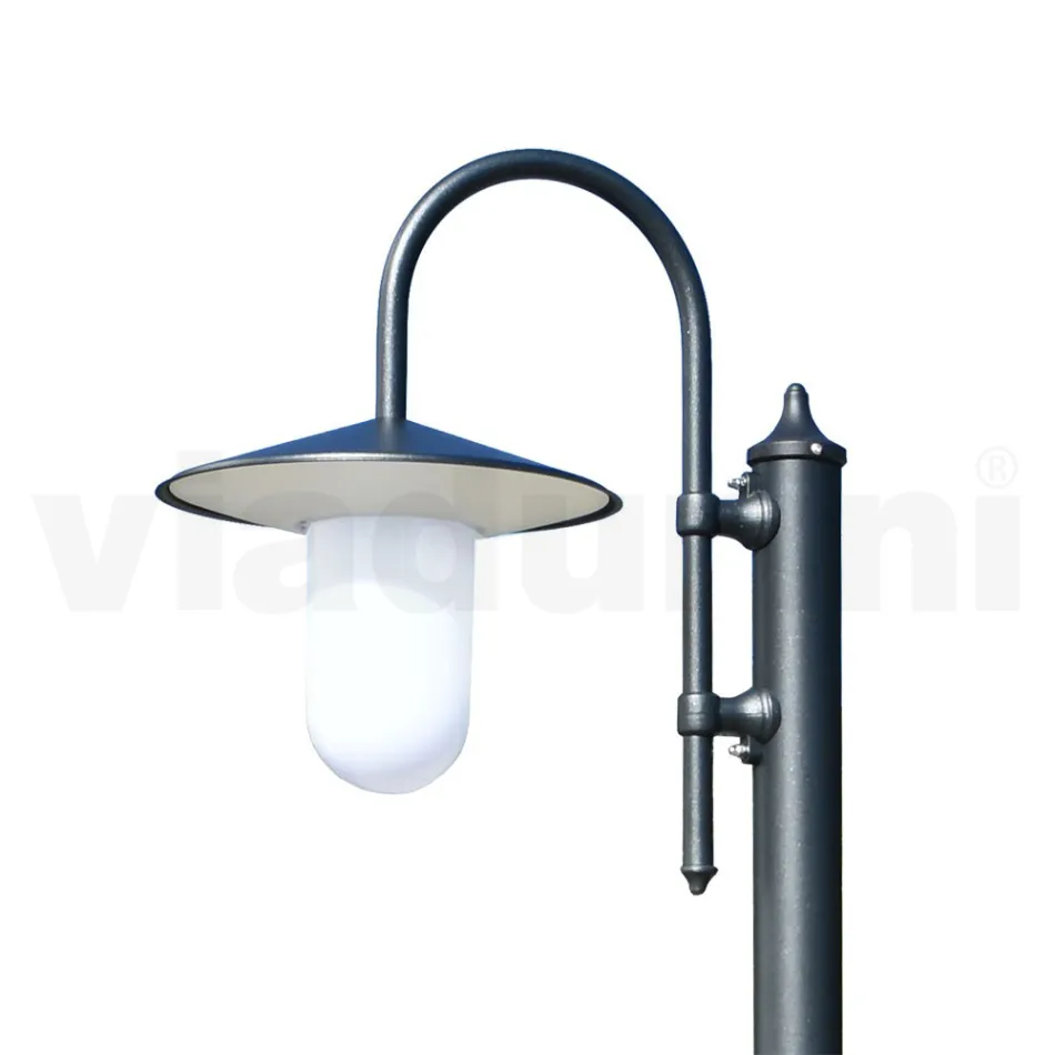 Lampa stradala in stil vintage din aluminiu gri antracit Made in Italy - Belen Viadurini
