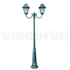 Lampă vintage cu 2 lumini din aluminiu și sticlă Made in Italy - Doroty Viadurini
