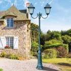 Lampă vintage cu 2 lumini din aluminiu și sticlă Made in Italy - Doroty Viadurini