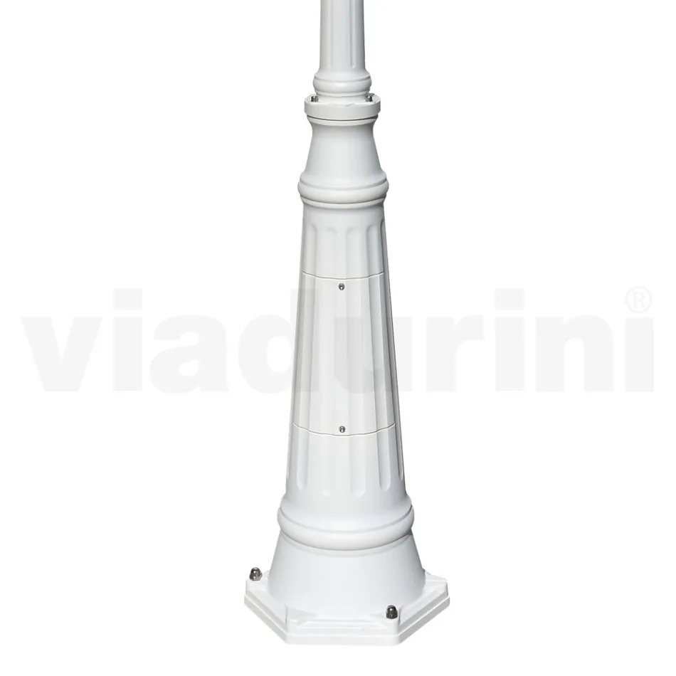 Lampa Vintage cu 3 Lumini din Aluminiu si Alama Made in Italy - Adela Viadurini