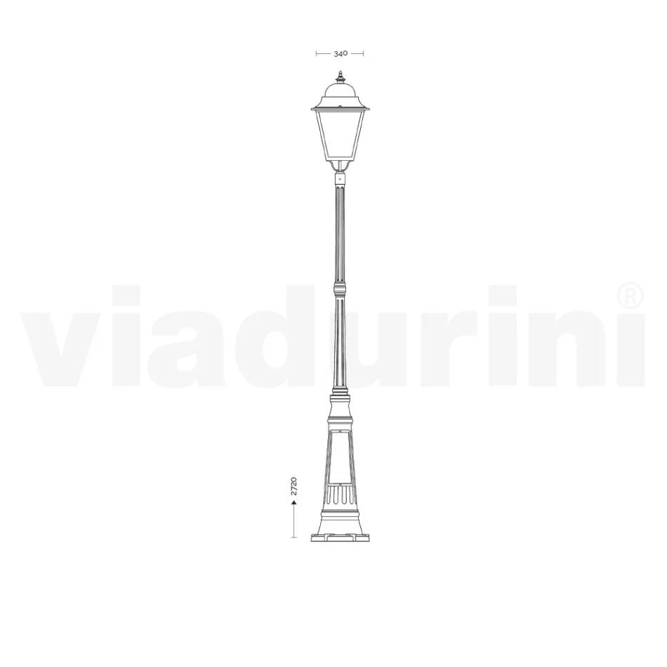 Lampă de exterior vintage din aluminiu Made in Italy - Bonaria Viadurini