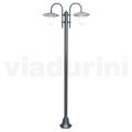 Lampa de Gradina Vintage 2 Lumini din Aluminiu Made in Italy - Belen