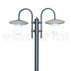 Lampa de Gradina Vintage 2 Lumini din Aluminiu Made in Italy - Belen Viadurini