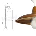 Lampă vintage din aluminiu cu difuzor din alamă Made in Italy - Adela Viadurini